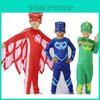 Костюм PJ Masks от Noblekids с красочным комбинезоном Кэтбоя, Совы и Гекко для детей