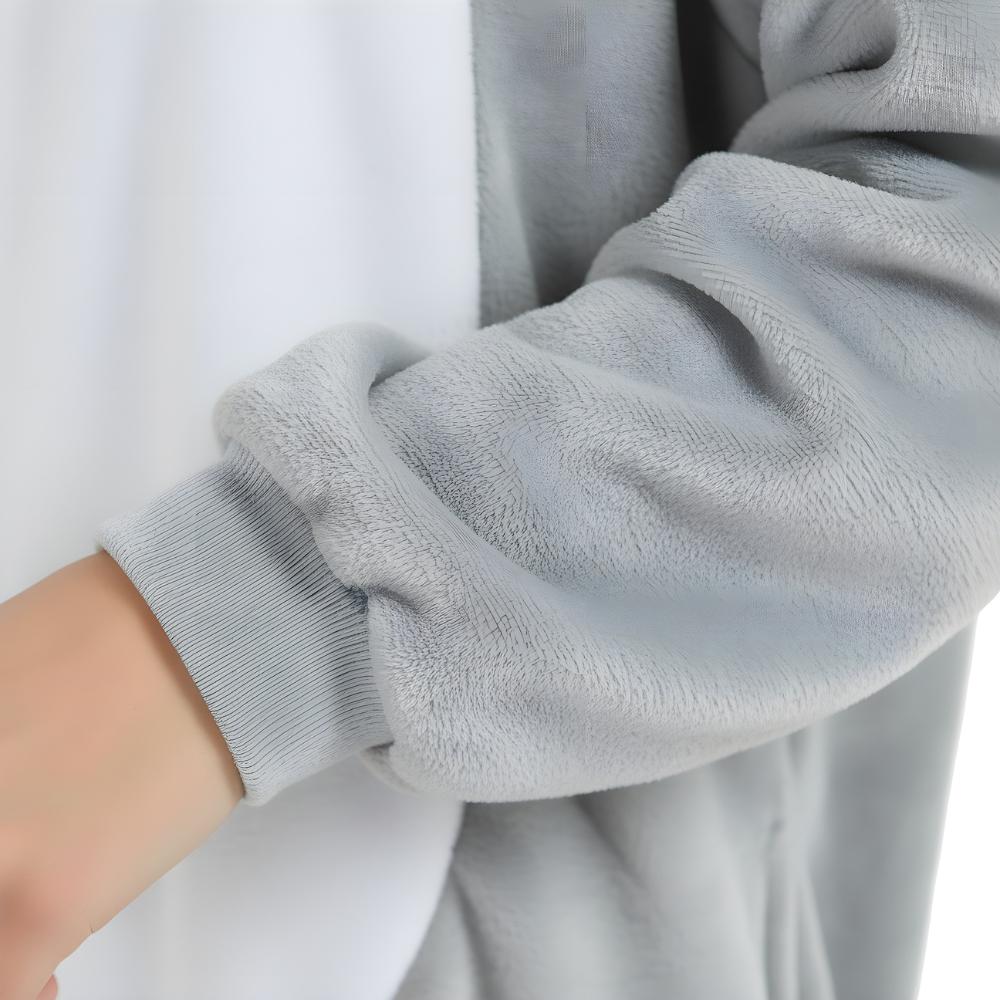 Piżama Onesie Kigurumi Kostium Przebranie Szary Królik Xxl: 185 - 195Cm