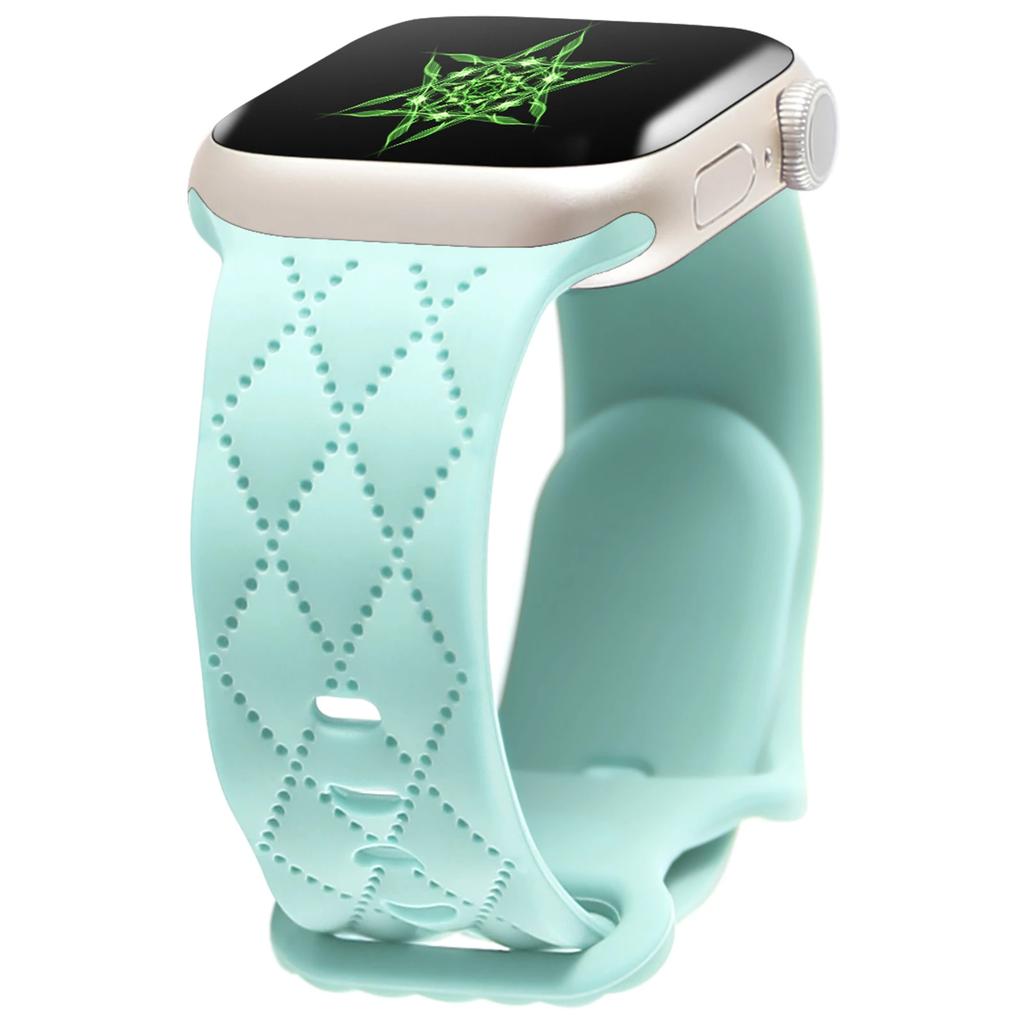 Силиконовый ремешок с гравировкой Для Apple Watch Ремешок 42 мм 44 мм 45 мм 41 мм 49 мм 40 мм браслет correa iwatch Серия 8 9 SE 7 6 5 4 3 Ultra
