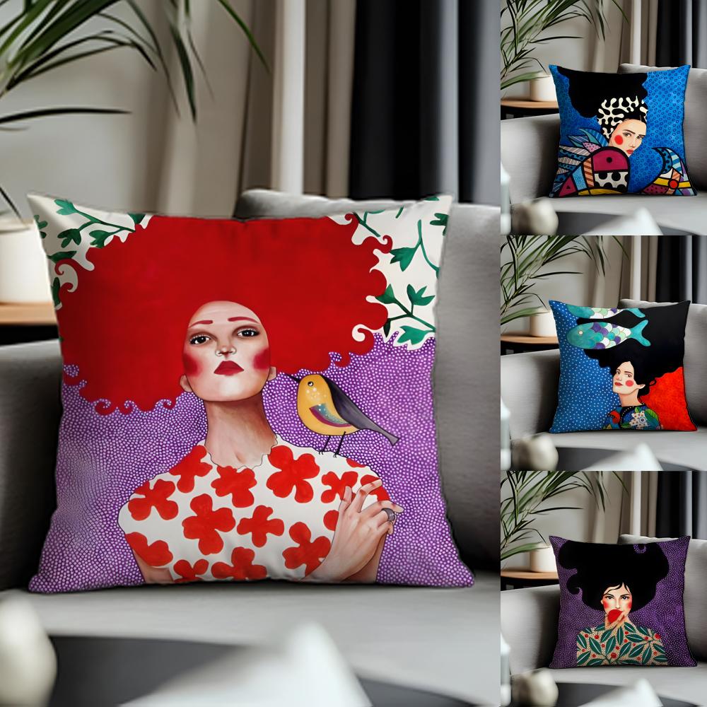 Trending Hhulya Ozdemiried Cushion Cover Antidustmite Pillowcase Invisible Zipper Silky Short Plush Sofa Cushion Cover