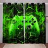 Game Controller Blackout Drape Modern Boys Teens Black High Shading Curtain for Kids Bedroom Living Room Home Hook Decor New
