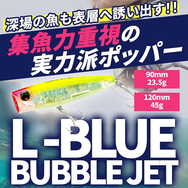DUEL L-Blue Bubble Jet 120мм Плавающий воблер [Рыболовные снасти, Морская рыбалка, Морской окунь] F1229-HRH Красная голова