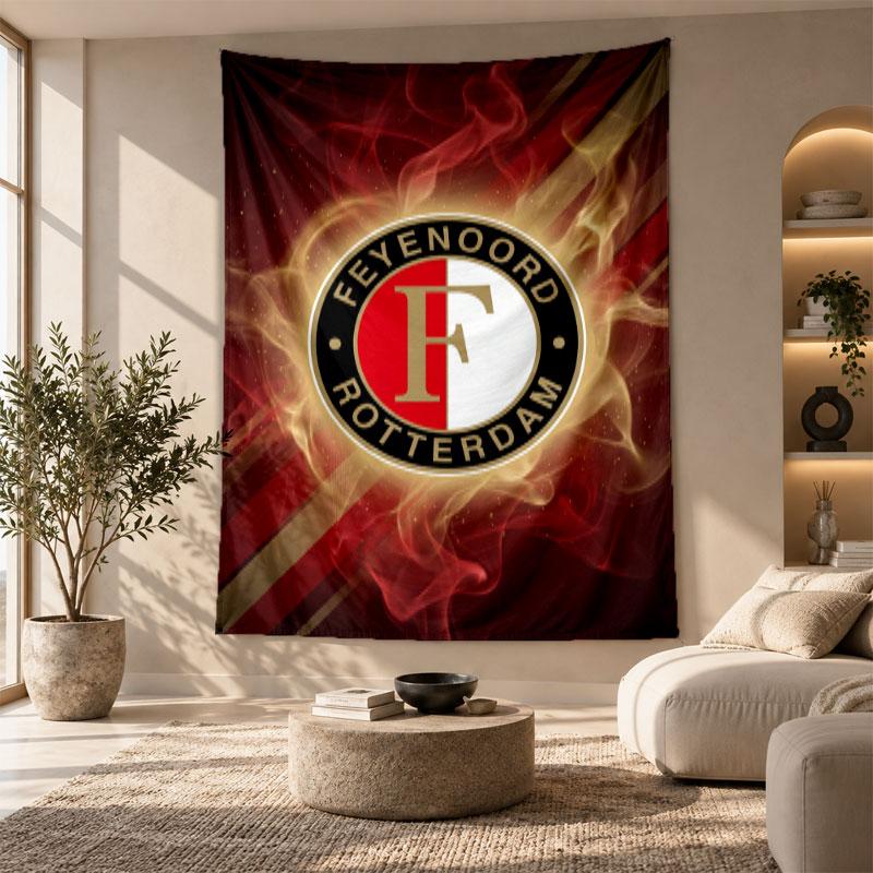 Decorative Tapestry,Feyenoord Printed Wall Art, Lightweight Wall Hanging For Bedroom Background