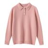 Premium Wool Polo Collar Sweater for Boys and Girls - Solid Color, Autumn/Winter Base Layer