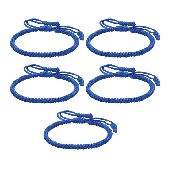 1/2/5/8/10 шт. Синие плетеные браслеты регулируемого размера, ручная работа, значимая связь, синие плетеные браслеты дружбы