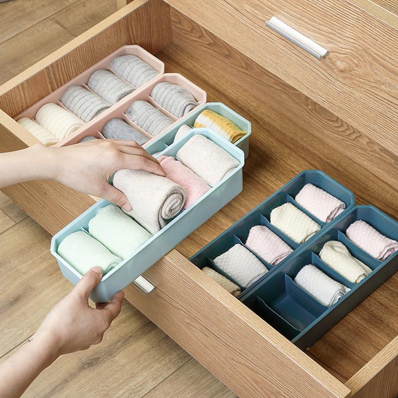 Dormitory Closet Organizer For Socks Home Separated Underwear Storage Box Multi Grids Socks Organizer Foldable Drawer Organizer