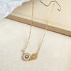 Handmade Geometric Star Pendant Pearl Chain Bracelet Set Women With Mother-of-Pearl Bead Adjustable Length 41-50cm