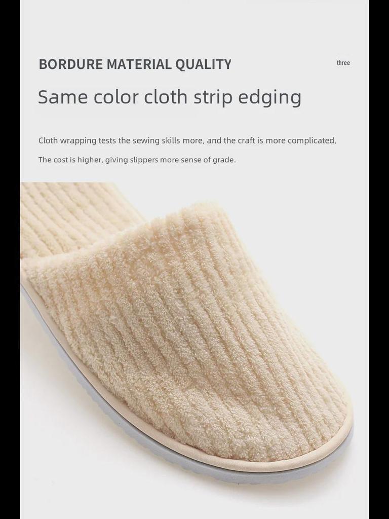 Luxury Disposable Slippers: Plush Coral Fleece, Non-Slip, Ideal for Home, Homestays, and Guest Comfort