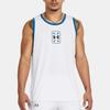 Under Armour Свободный крой, впитывающий пот, дышащий, безрукавка, футболка для мужчин, белый цвет 1383399-100