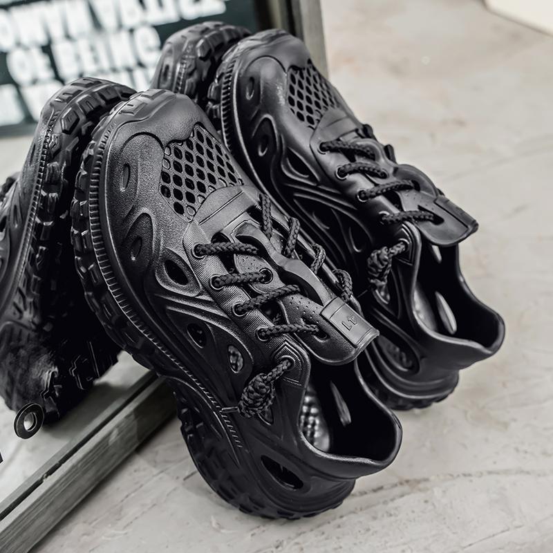 Fashion Summer Men Sandals Light EVA Men's Casual Shoes Hole Shoes Clogs Lovers Home Garden Outdoor Male Beach Flat Slippers Big Size