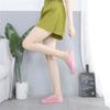 WTEMPO Женские дышащие противоскользящие туфли желейного цвета большого размера на плоском каблуке, женские слипоны с мягкой подошвой Baotou