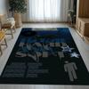 Модный Ковер для Гостиной с Изображением Певицы Билли Айлиш, Нескользящий Ковер, Мягкий Ковер для Спальни, Детской Игровой Комнаты, Дивана, Домашний Декор, Прикроватный Коврик, Подарок