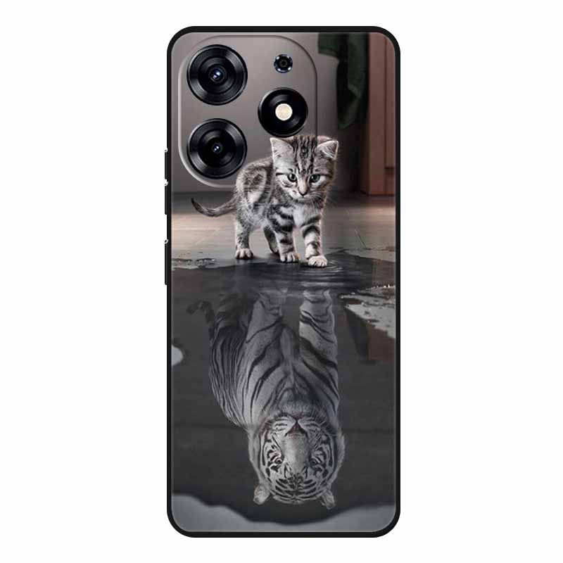 Милые Животные Мягкий Силиконовый TPU Чехол для Телефона Tecno Spark 20 Pro - Легкий и Ударопоглощающий Защитный Задний Чехол