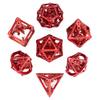 Cusdie Набор кубиков DND из металла с полым драконом, 7 шт., D4-D20, многогранный набор кубиков с железной коробкой для ролевых игр, Pathfinder, настольные игры