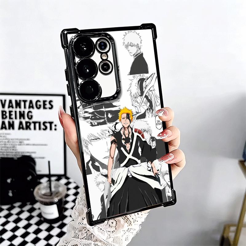 Bleach Anime Ichigo Kenpachi Plating Phone Case For Samsung Galaxy S24 S25 FE S26 Edge S23 Ultra S22 S21 Plus S20 Anti-Fall Aira