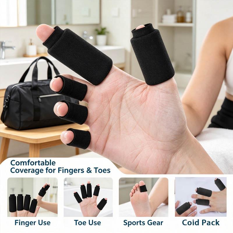 Finger Ice Sleeves 5-10PCS Hot Cold Gel Pack 360° Cooling Reusable Finger Protector for Trigger Finger Daily Hand Care One Size 1