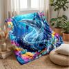 Oceanic Serenity 5 Theme Blanket Lightweight Warm Flannel Blanket Decorative Throw Blanket for Home Decoration