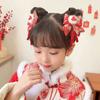 Аксессуары для волос Новогодние заколки Головной убор Hanfu Красный бант Заколка для волос Макияж