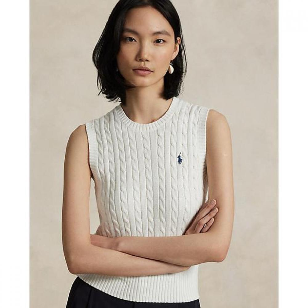 Polo Ralph Lauren Женский хлопковый вязаный спицами жилет wmpoSwenc021229100