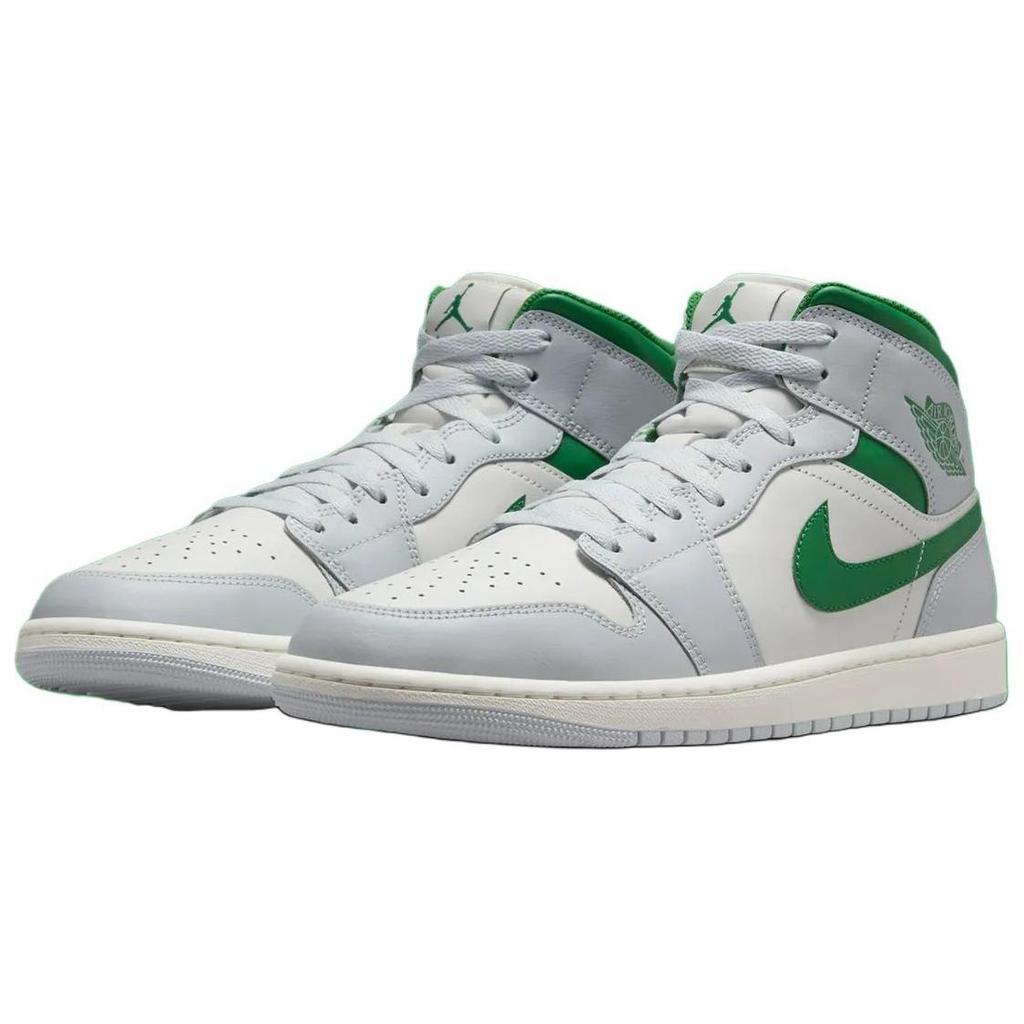 Air Jordan 1 Mid 'Summit White Lucky Green' Мужские DQ8426-142