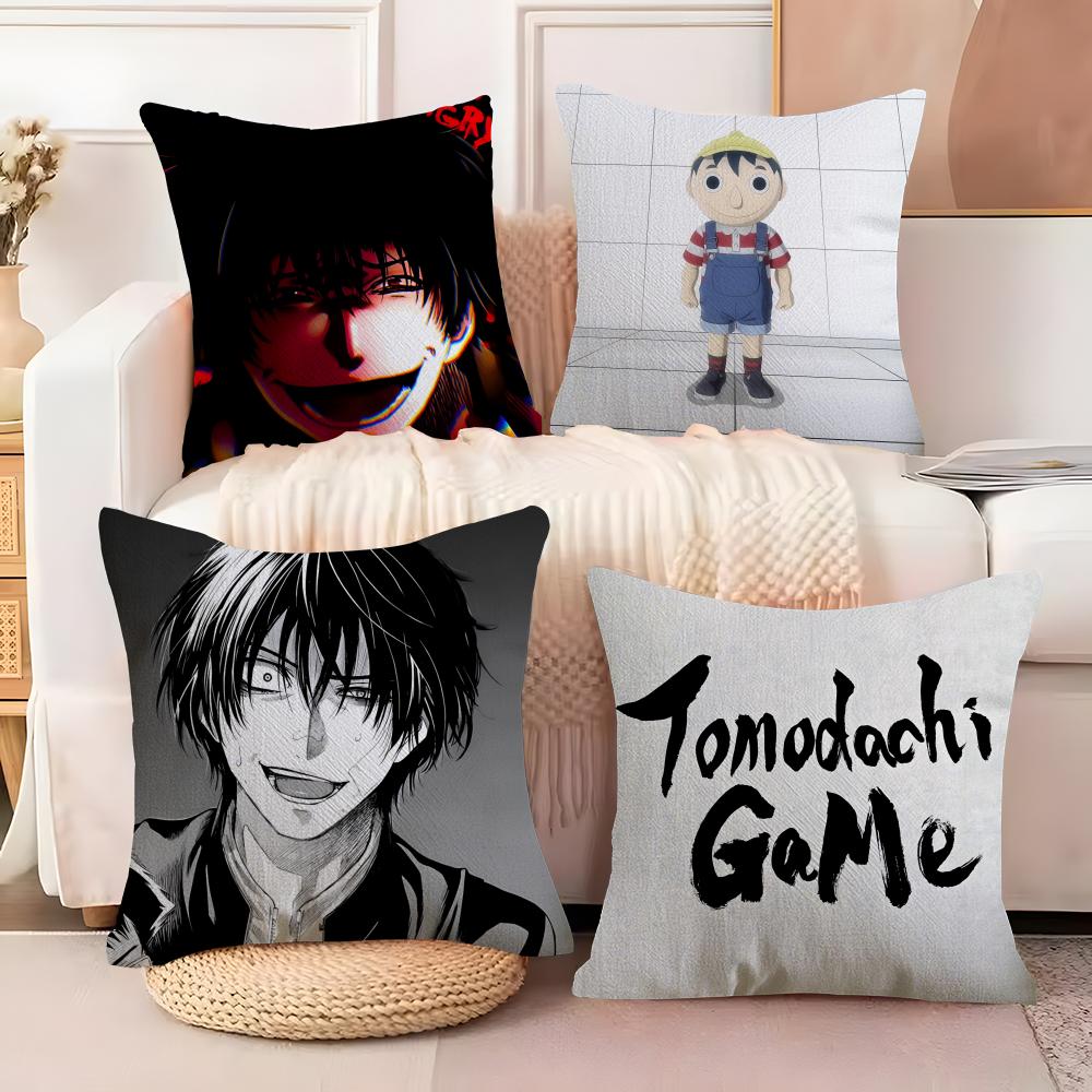 Классическая Аниме Манга T-Tomodachi Game 1 Наволочка Льняная Наволочка Диван Домашний Декор Чехол для Подушки Чехол для Подушки