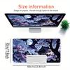 Large Multi-Size Non-Slip Rubber Base Classical architecture, peach blossom Mouse Pad, Stitched Edges Keyboard Desk Mat for School, Office,