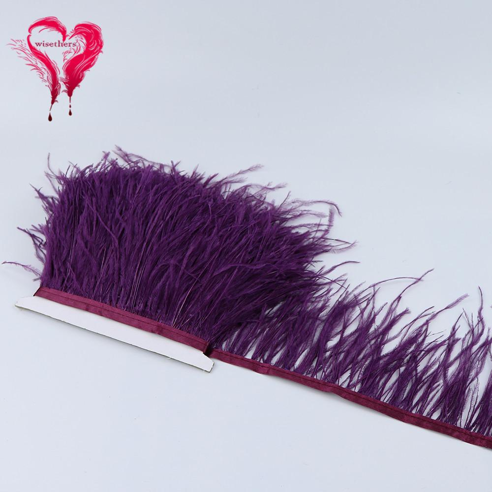 Ostrich Hair Cloth Edge Dress Dress Accessories Skirt Feather Trim With 10-15Cm Tassel