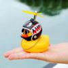 Motorcycle Cute Wind-breaking Duck Small Yellow with Helmet Airscrew Cycling Decoration Ornament Decor Equipments Parts