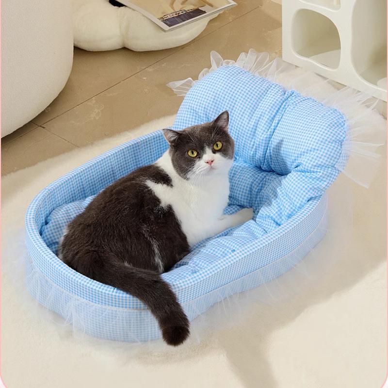 НОВЫЙ Four Seasons Universal Cat Nest Pet Deep Sleep Kitten Chihuahua Indoor Bed Подходит для кошек и собак мелких и средних размеров