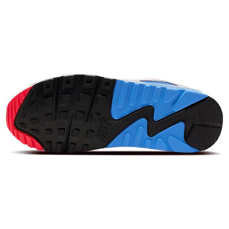 Nike Женские кроссовки Air Max 90 Hot Coral Белый Синий-Кристально-серый-Туман DA8856-100