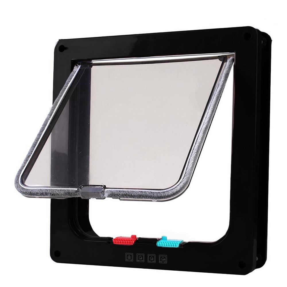 Professional ABS Small Pet Gate 4 Way Security Lock Dog Cat Kitten Puppy Flap Door