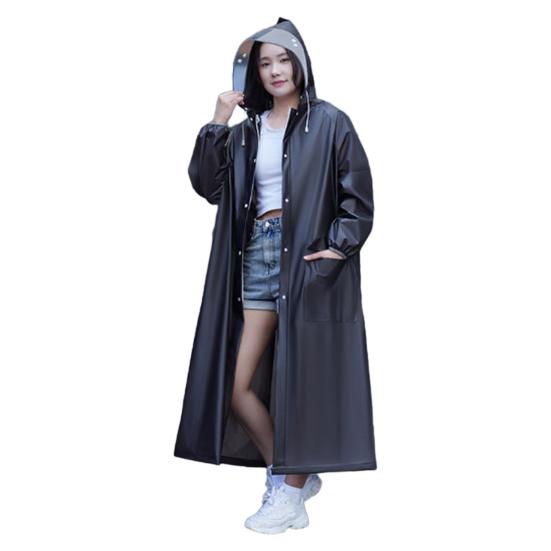 Yousheng Дождевик с капюшоном Водонепроницаемый ЕВА Застежка на пуговицах и молнии Многоразовый Взрослый Ультралегкий Ветрозащитный Плотный Портативный Для Путешествий На Открытом Воздухе Дождевая Куртка Пончо