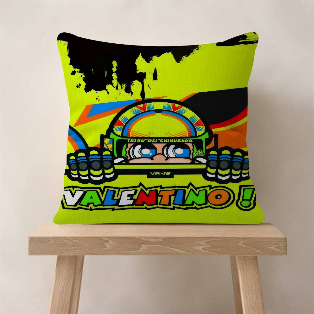 VValentino Moto Gp RRossi 46 Декоративная Подушка для Эстетики Комнаты Наволочка Домашний Декор Спальня Диван-Кровать Подушка для Дивана 45x45