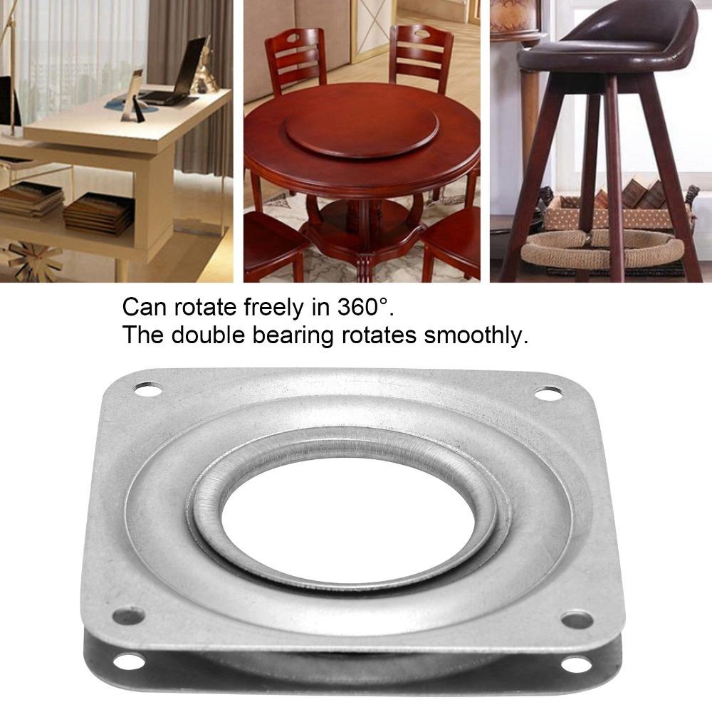 4pcs Square Turntable Replacement Part 360 Degree Rotation Rotating Bearing Plate Recliner Chair
