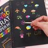 DIY Coloring Books Rainbow Drawing Board Cartoon Magic Scratch Paper  for Kids