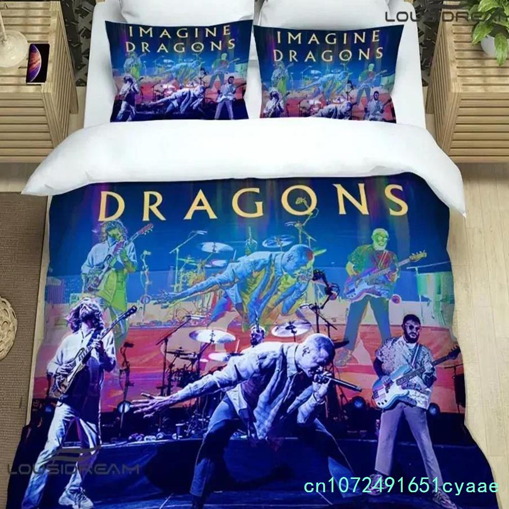 3D Печать Рок-группа Imagine Dragons Комплект Постельного Белья Спальня Мягкое Современное Покрывало Удобный Пододеяльник Чехол для Одеяла Наволочка