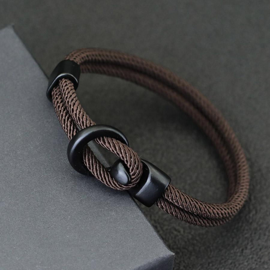 Noter New 2Pcs Men Bracelet Set 10 Color Options Premium Selected 4mm Cord Leisure Versatile Accessories 2 Sizes Available Joias