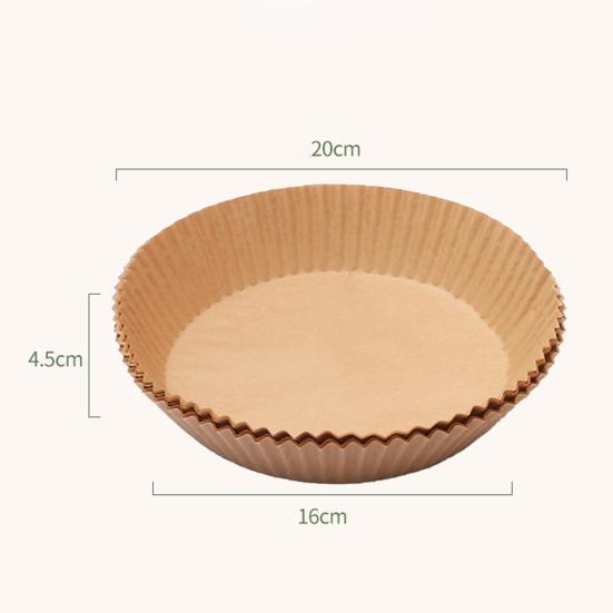 100 шт. бумажные вкладыши для фритюрниц, антипригарные маслостойкие круглые пергаментные бумаги для выпечки, микроволновые печи, одноразовые жировые вкладыши в духовках воздушных фритюрниц