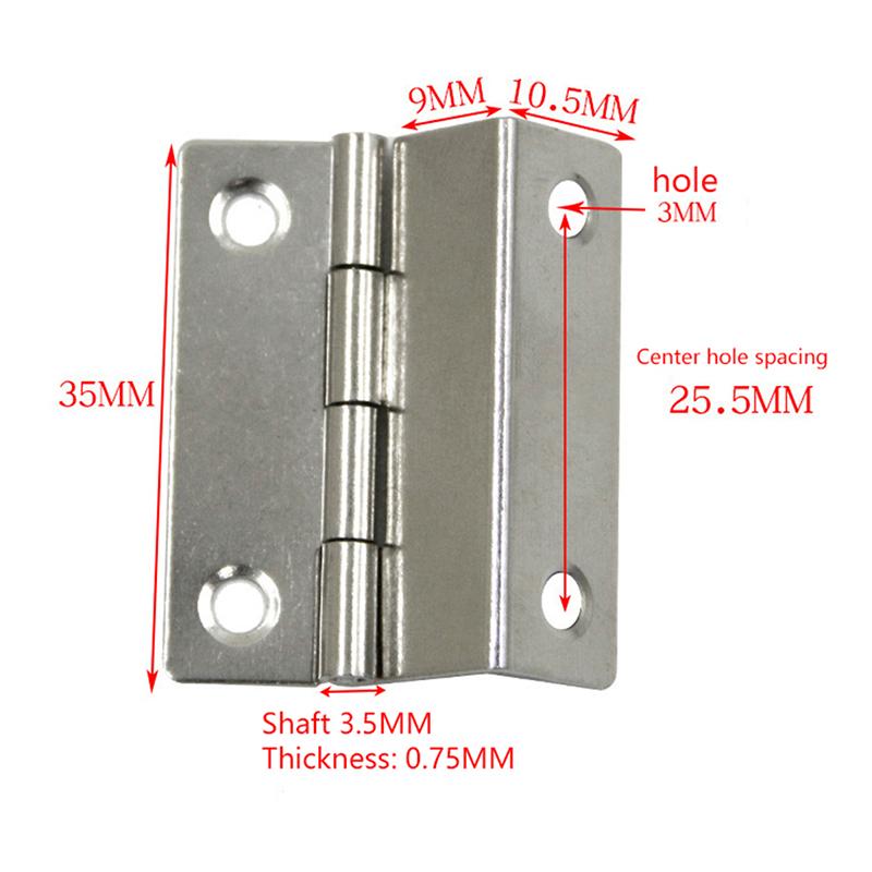 2 шт. Петля для шкафа 41 мм Дверь Багаж Мебель Ювелирные изделия Деревянные ящики 4 отверстия Трехскладные петли Декор мебели