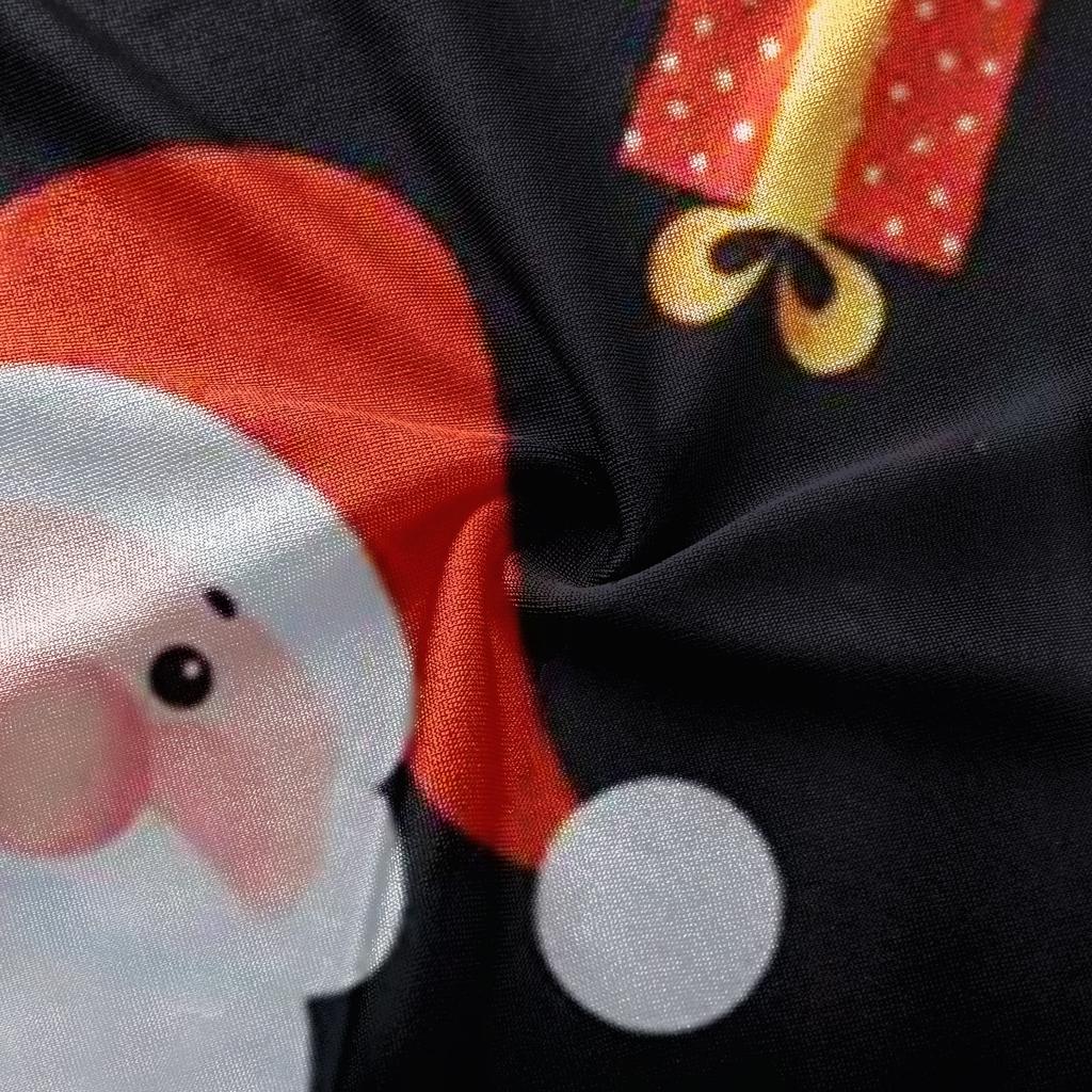 Women's Fashion V-neck Short Sleeve Workwear With Pockets Christmas Printed Tops