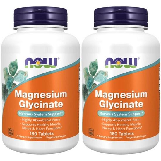Now Foods Magnesium Glycinate Tablets, 180 Tablets, 2 units,Korean Health Food