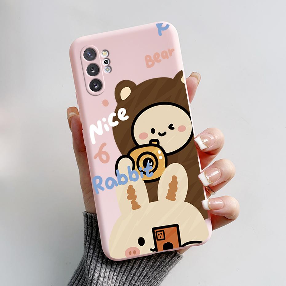 For Samsung Note 10 Case Note 10 Plus Cute Panda Silicone Soft Back Cover Phone Case For Samsung Galaxy Note10 + Plus Case Coque