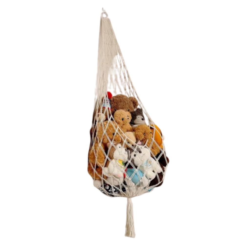 Wall Mounted Hanging Net Organizer INS Stuffed Doll Storage Holder Plush Toy Hammock  Playroom