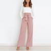 Women Summer and AutumnWorkplace Women's Trousers Casual Wide Leg High Waist Trousers with Belt Temperament Summer Commuter Pants