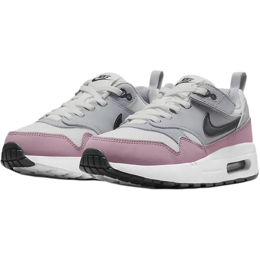 Nike Air Max 1 Удобные Устойчивые к истиранию Низкие Детские Беговые Кроссовки Серые Детские DZ3308-115
