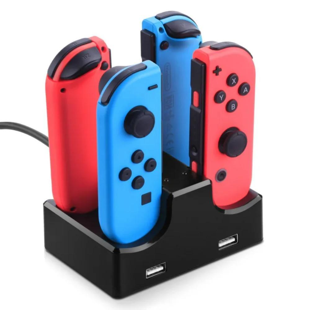 Joy-Con Charger Dock Station LED Charge Stand Holder With Micro USB Cable for Nintendo Switch Console