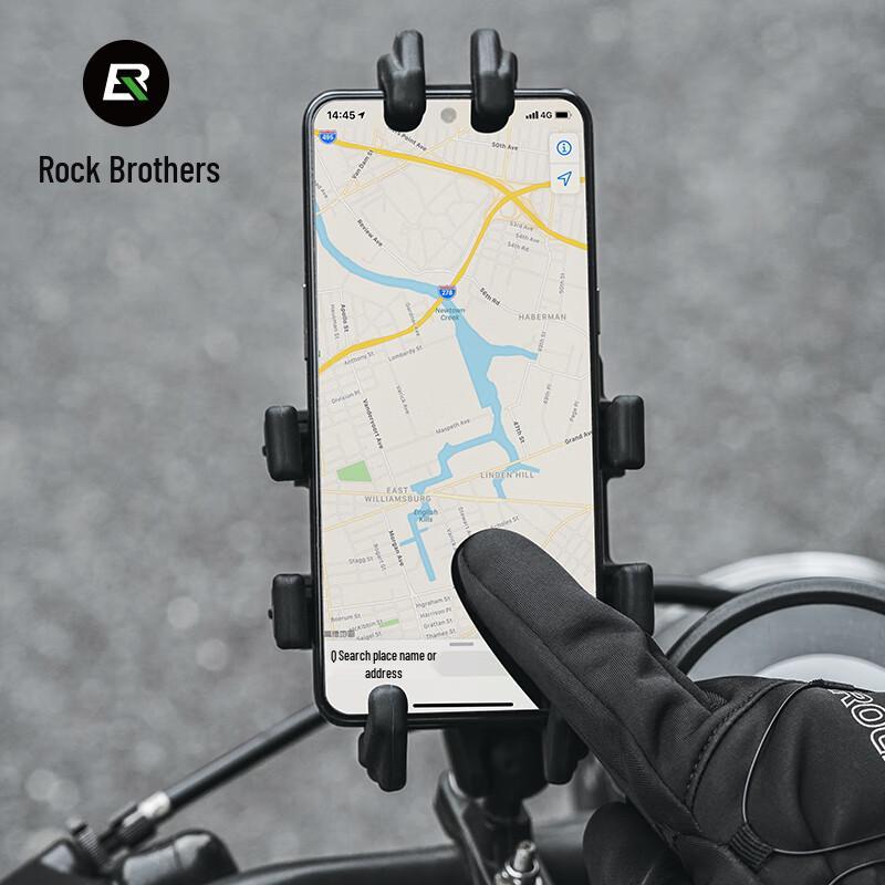 Rockbros Ветрозащитные теплые велосипедные перчатки с полными пальцами