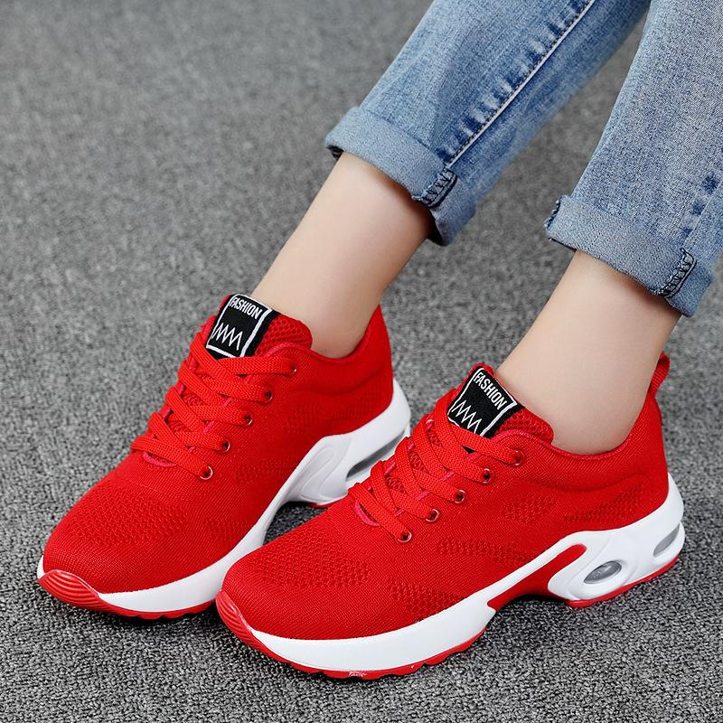 Big Size Women's Shoes Ladies Sports Fashion Casual Breathable Low Top Solid Color Running Shoes