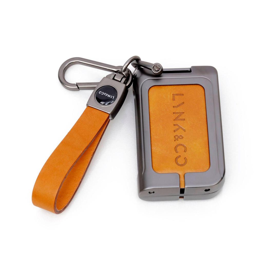Новый чехол для ключей из натуральной кожи и сплава для моделей Lynk & Co 01, 03, 05, 06
