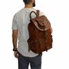 New Men'S Genuine Leather Vintage Laptop Backpack Rucksack Messenger Satchel Bag